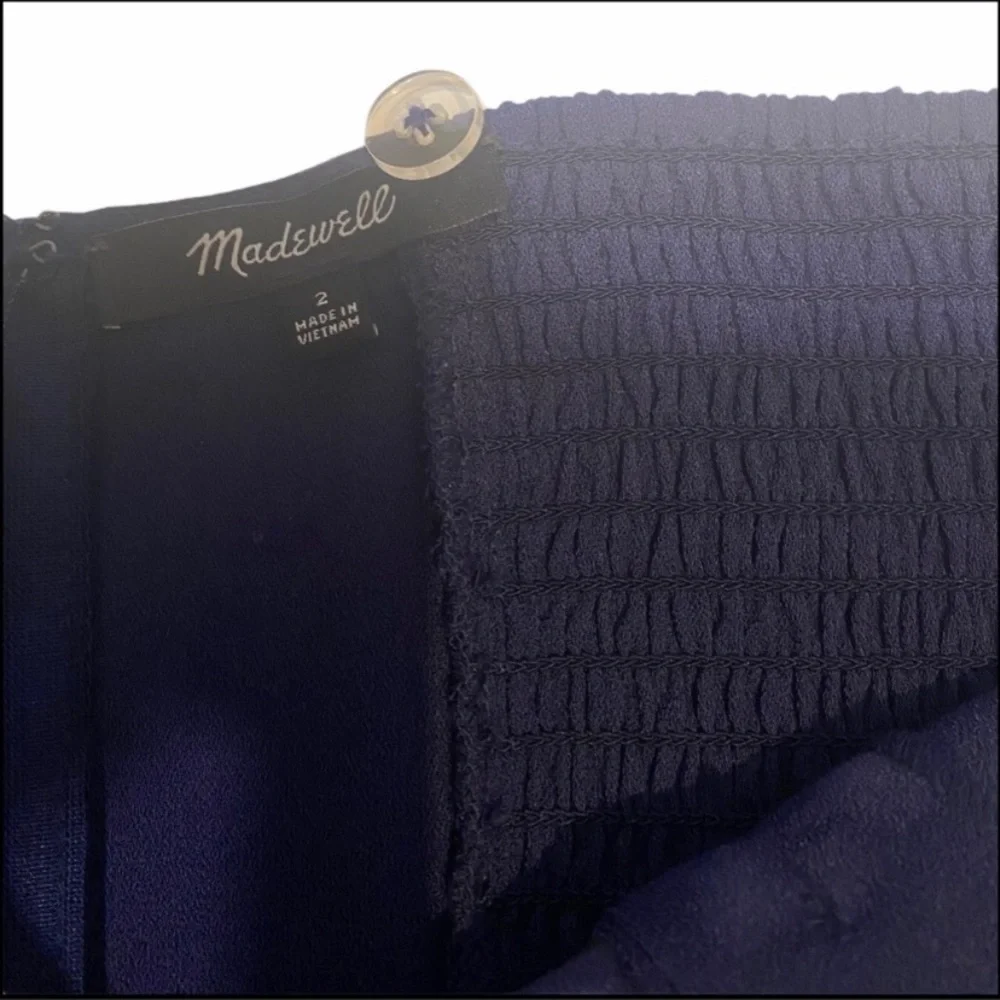 MADEWELL WIDE-LEG JUMPSUIT NAVY Sz 2 - Picture 10 of 10